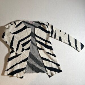 Anthropologie Oliver by Escio Zebra Print Sweater in Black + White Size Small
